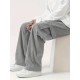 Men's Casual Cargo Pants with Drawstring Waist - Stretch Corduroy, Flap Pockets for Outdoor & Work