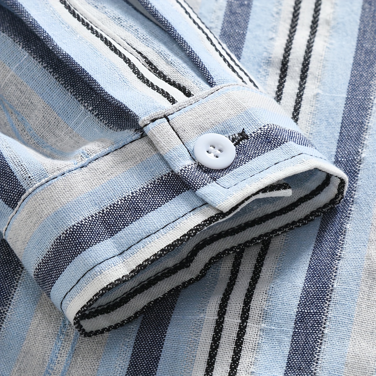 plus size mens   striped shirt   winter long sleeve shirt mens clothing details 3